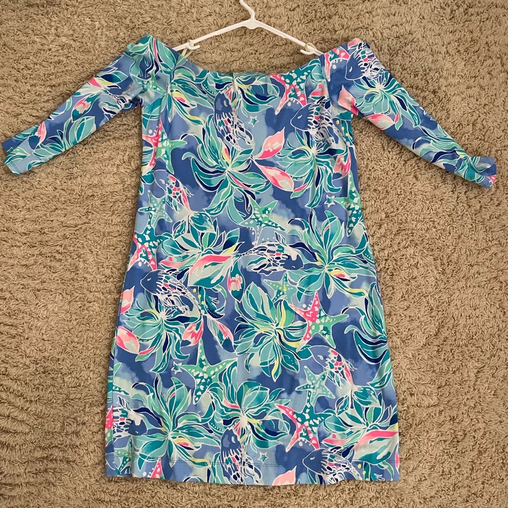 Lilly Pulitzer laurana dress large celestial seas EUC